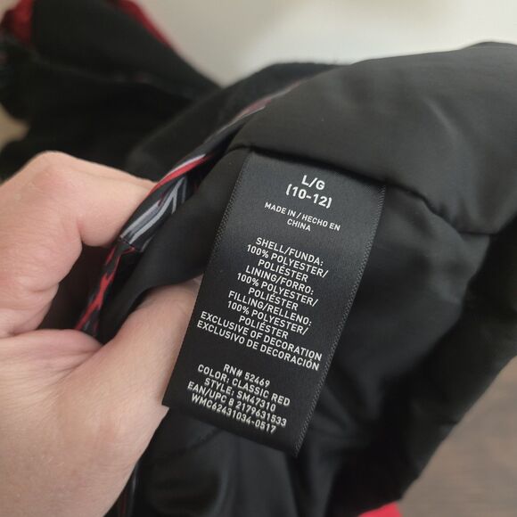 Swiss+ Tech Boys Red Full Zip Hooded Jacket Large (10-12) Fleece Lined Insulated - Picture 9 of 13